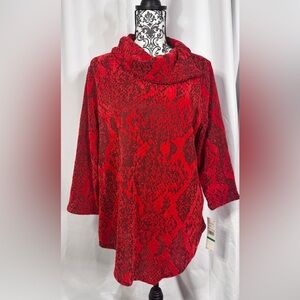 Ruby Rd. Red and Black Women's Sweater